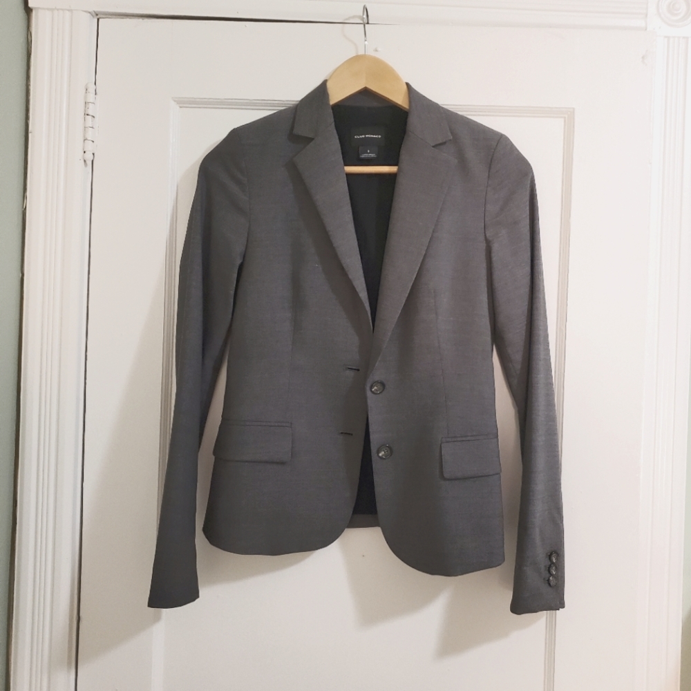Club Monaco classic grey wool blazer sz 0